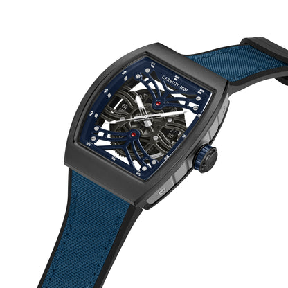 Cerruti CIWGN0019505 Galliano Blue Textile-Silicon Strap