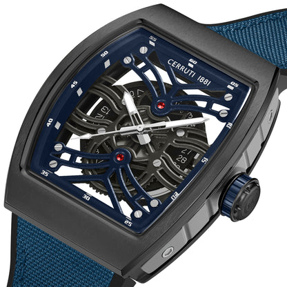 Cerruti CIWGN0019505 Galliano Blue Textile-Silicon Strap