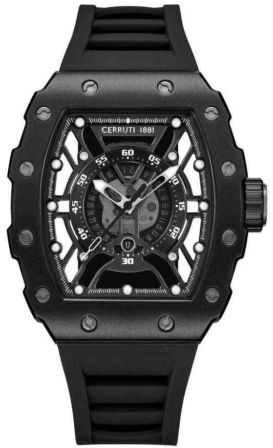 Cerruti CIWGN0057701 Gubbio Black Silicone Strap