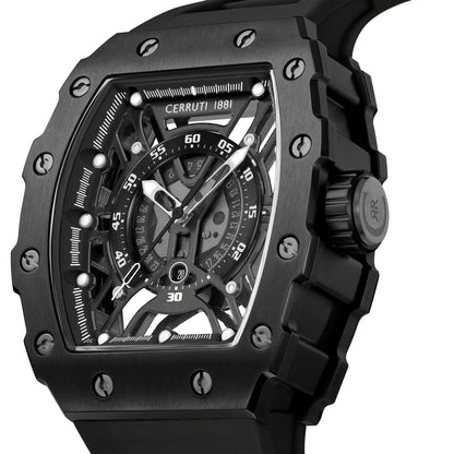 Cerruti CIWGN0057701 Gubbio Black Silicone Strap