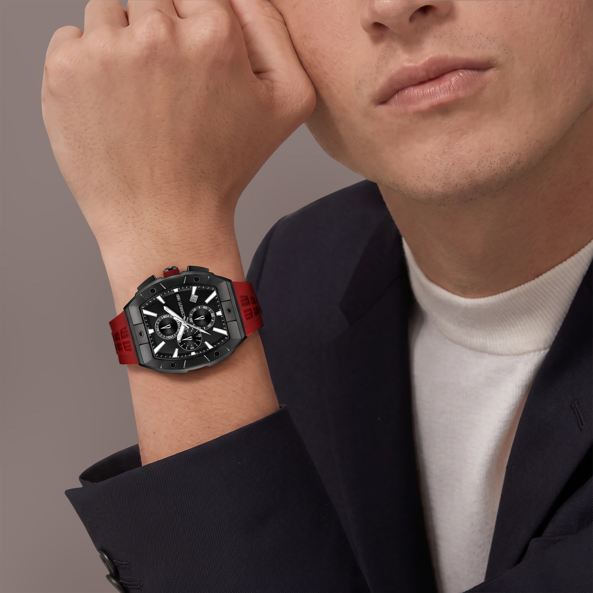 Cerruti CIWGO0000405 Macerata Red Silicone Strap