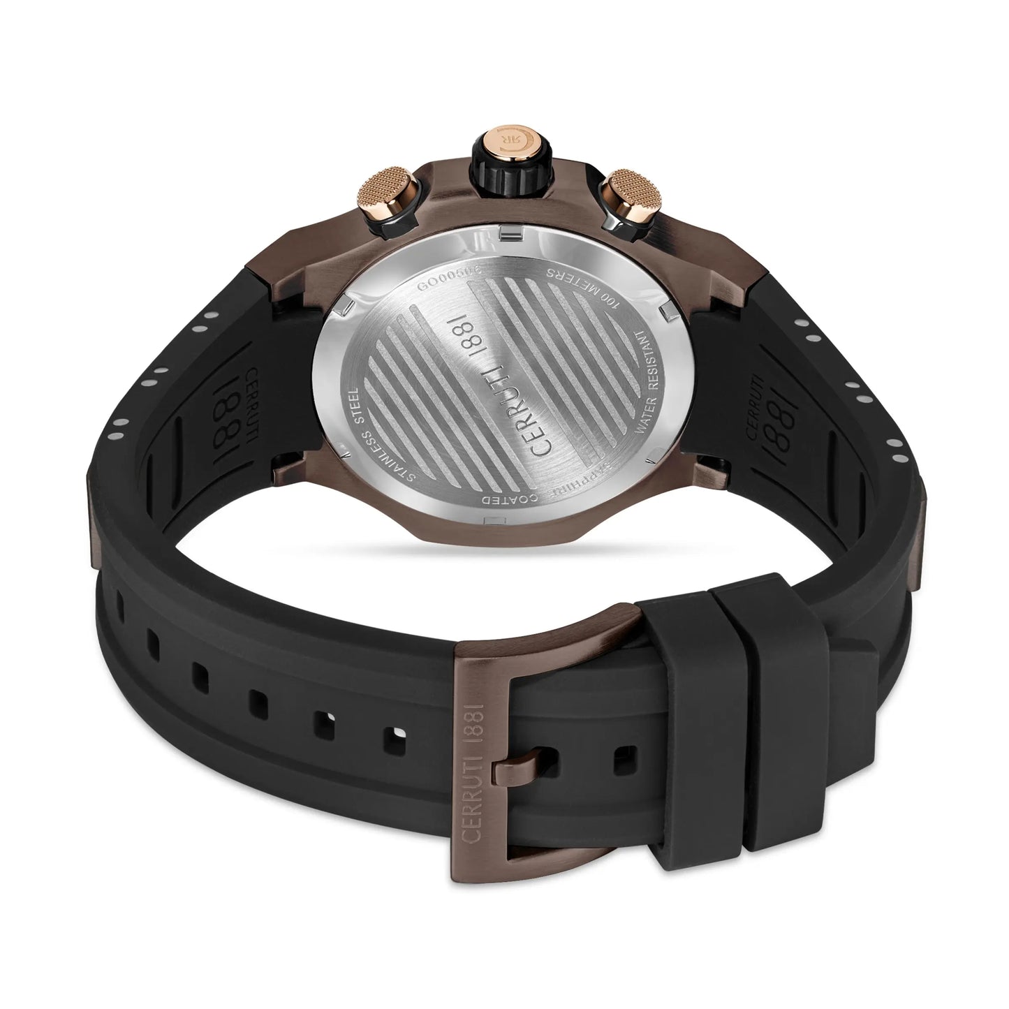 Cerruti CIWGO0050602 Lucardo Chronograph Brown Silicone Strap
