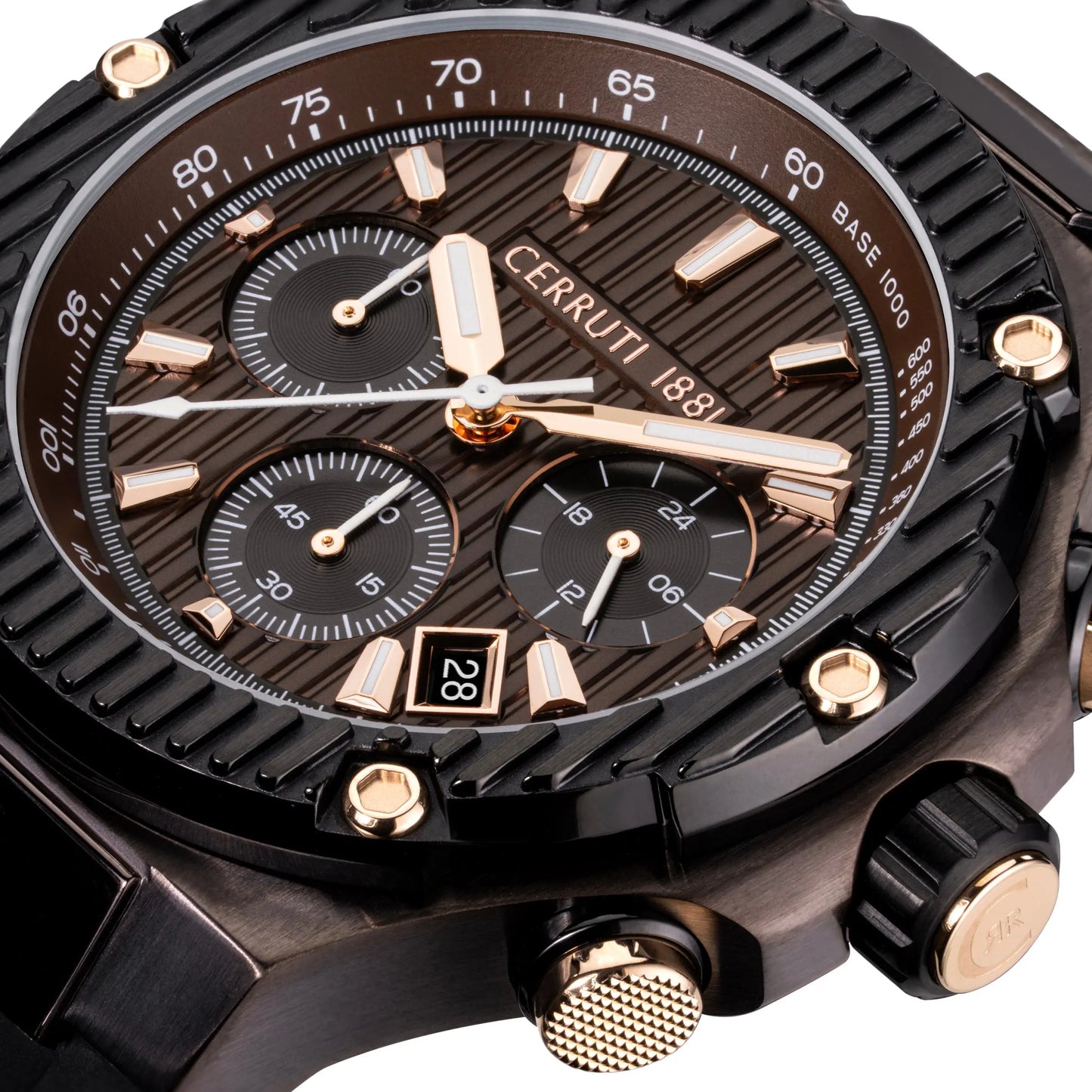 Cerruti CIWGO0050602 Lucardo Chronograph Brown Silicone Strap