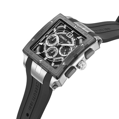 Cerruti CIWGO0072401 Odissea Chronograph Black Silicon Strap