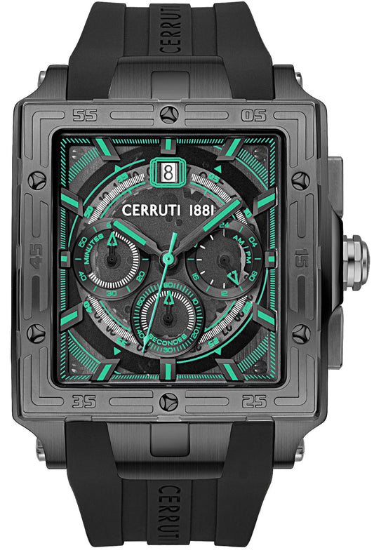 Cerruti CIWGO0072403 Odissea Chronograph Black Silicon Strap