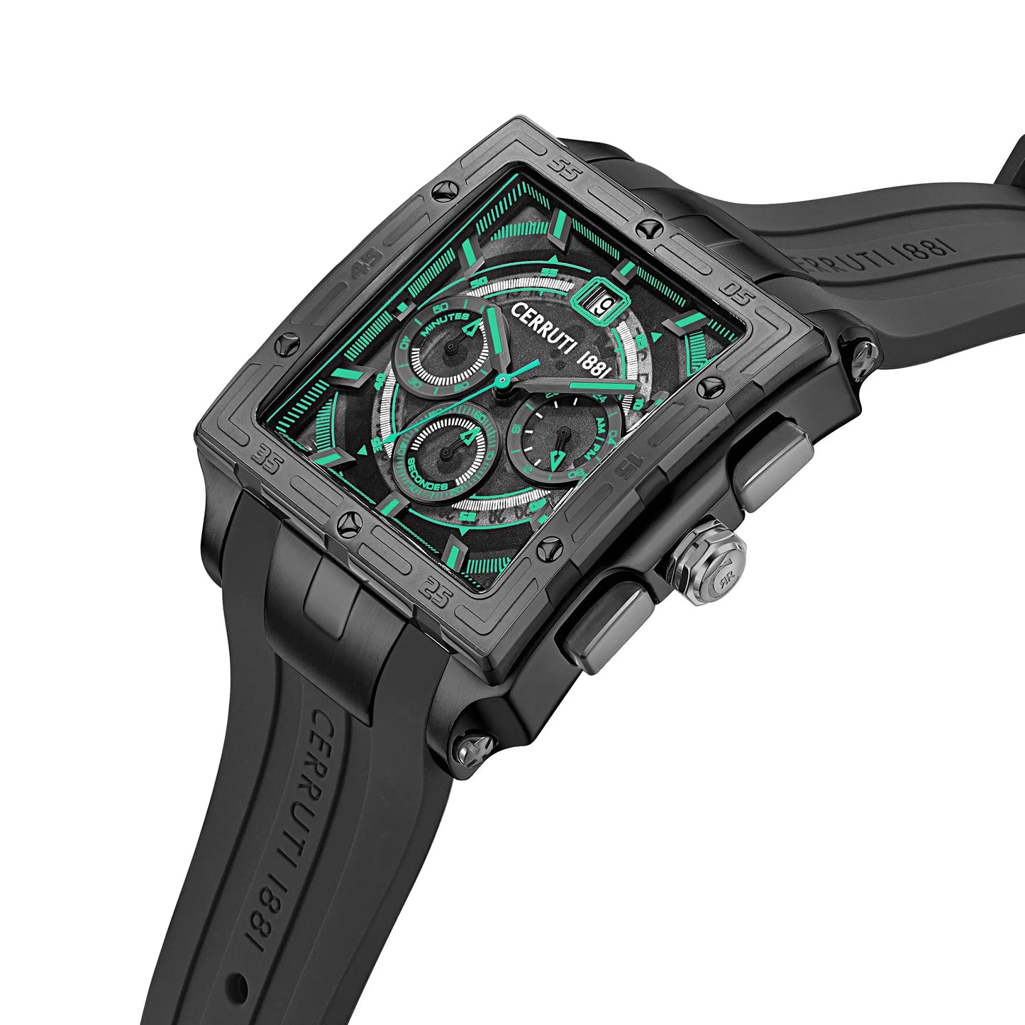 Cerruti CIWGO0072403 Odissea Chronograph Black Silicon Strap