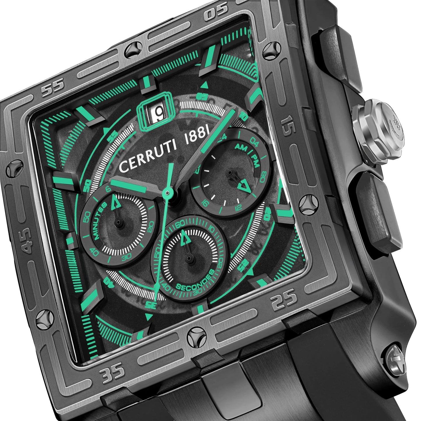 Cerruti CIWGO0072403 Odissea Chronograph Black Silicon Strap