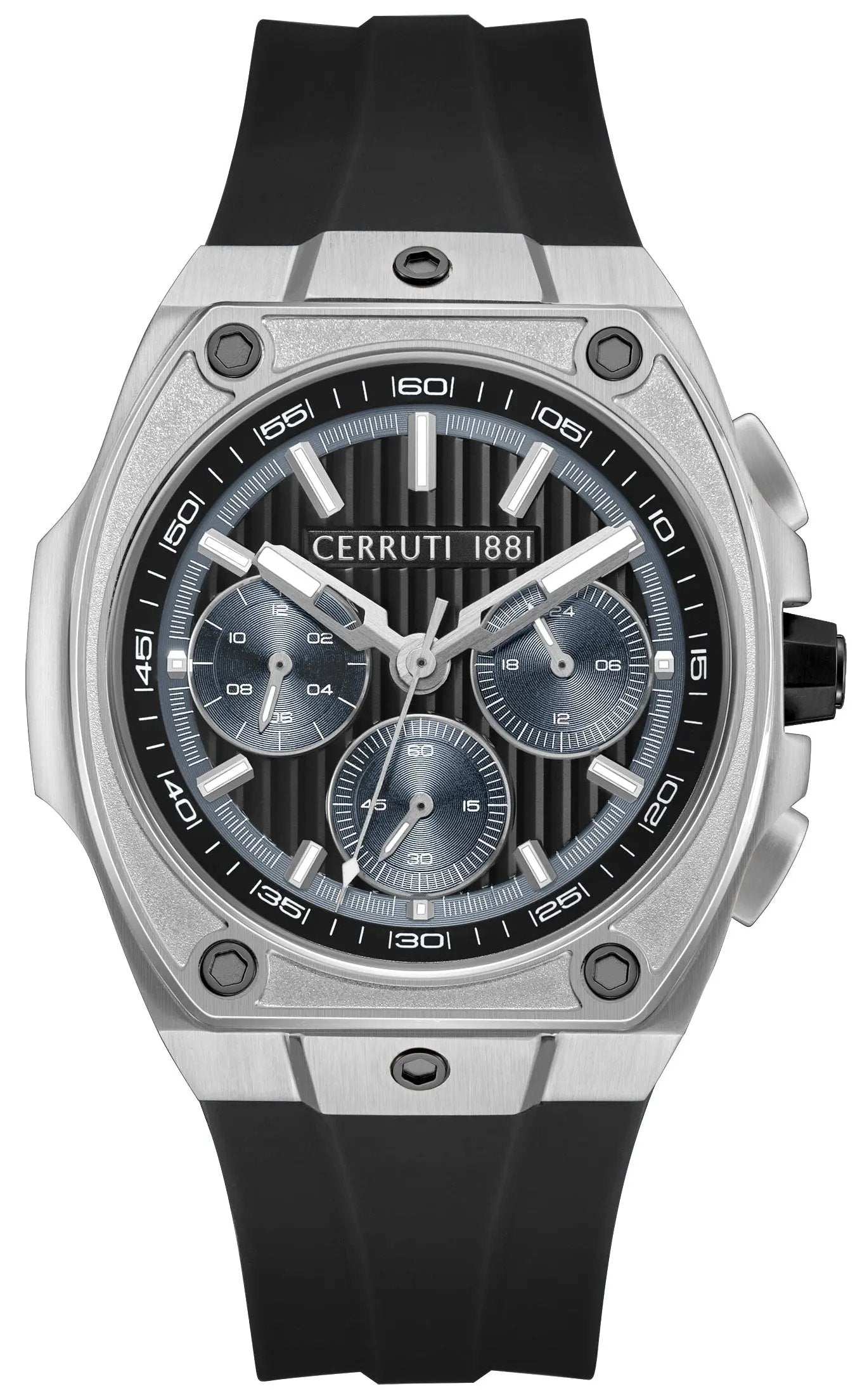Cerruti CIWGO0085001 Cavedago Chronograph Black Silicone Strap