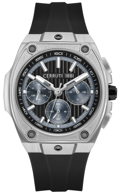 Cerruti CIWGO0085001 Cavedago Chronograph Black Silicone Strap