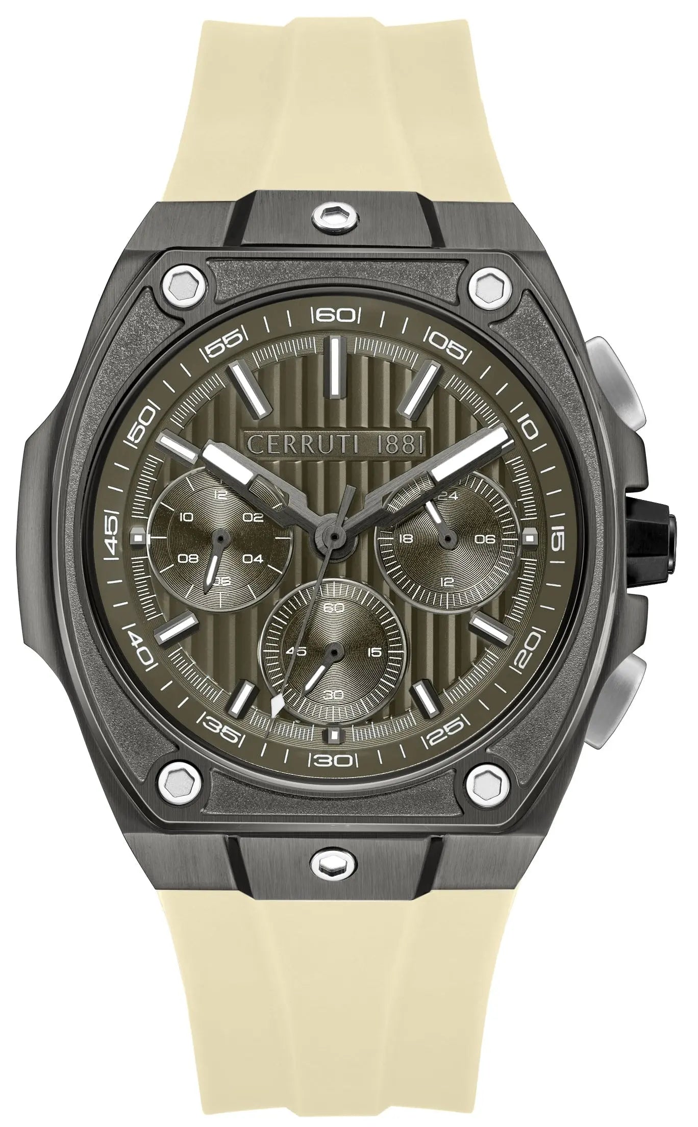 Cerruti CIWGO0085005 Cavedago Chronograph Beige Silicone Strap