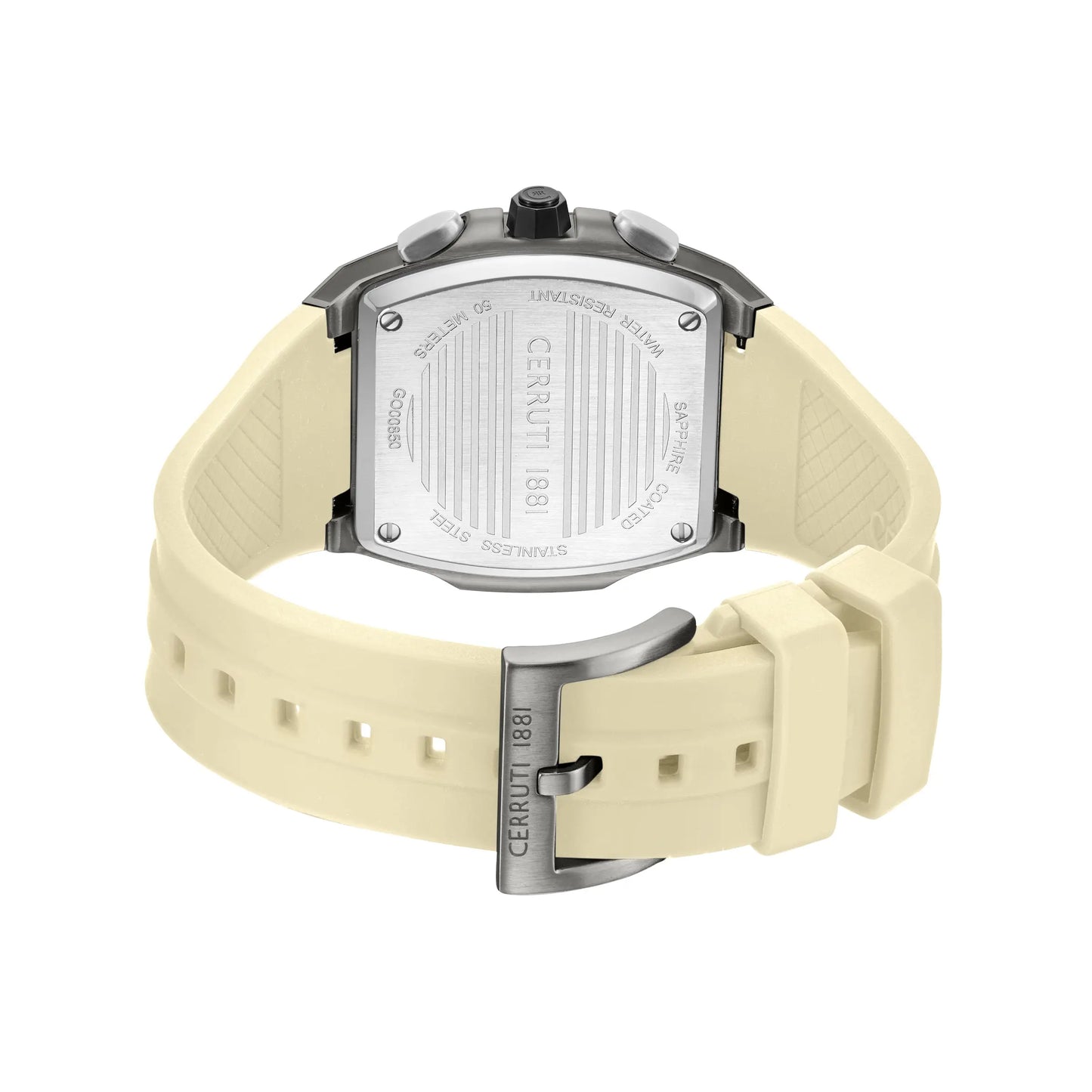 Cerruti CIWGO0085005 Cavedago Chronograph Beige Silicone Strap