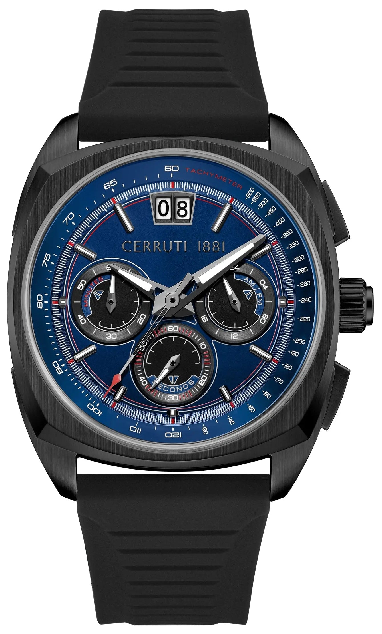 Cerruti CIWGO0085104 Cuneo Chronograph Black Silicone Strap