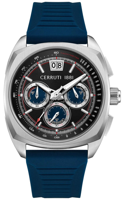Cerruti CIWGO0085105 Cuneo Chronograph Blue Silicone Strap