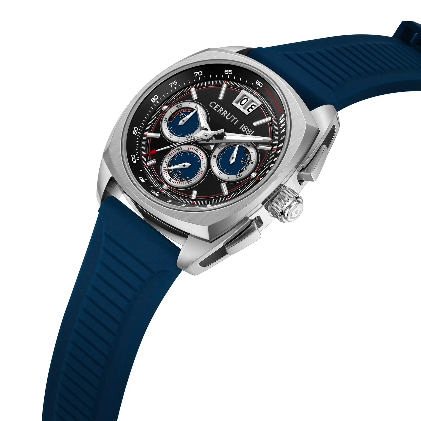 Cerruti CIWGO0085105 Cuneo Chronograph Blue Silicone Strap