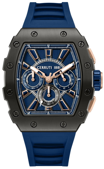 Cerruti CIWGO0085402 Gubbio Chronograph Blue Silicone Strap
