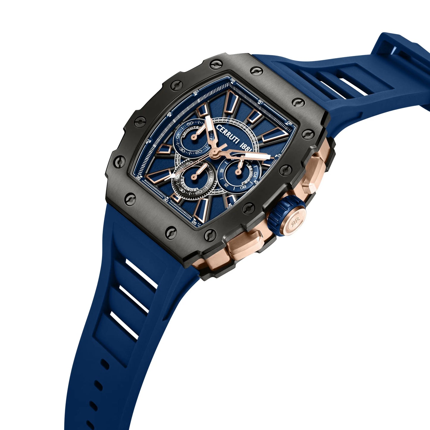 Cerruti CIWGO0085402 Gubbio Chronograph Blue Silicone Strap