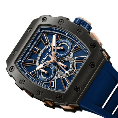 Cerruti CIWGO0085402 Gubbio Chronograph Blue Silicone Strap