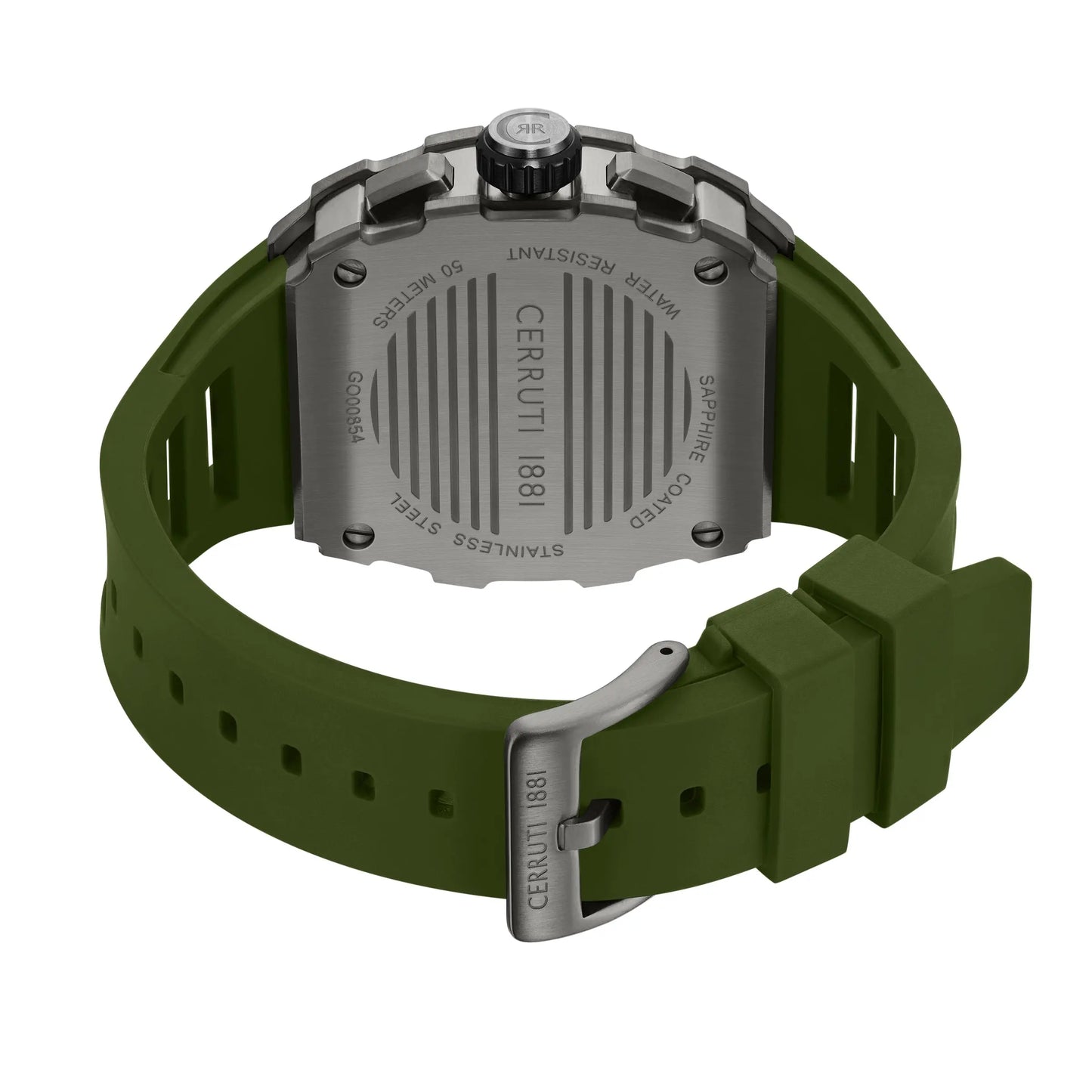 Cerruti CIWGO0085405 Gubbio Chronograph Green Silicon Strap