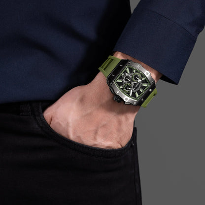 Cerruti CIWGO0085405 Gubbio Chronograph Green Silicon Strap