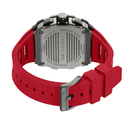 Cerruti CIWGO0085407 Gubbio Chronograph Red Silicon Strap