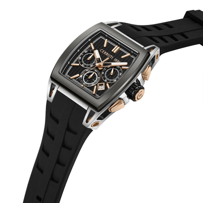 Cerruti CIWGO0096501 Belluno Chronograph Black Silicon Strap
