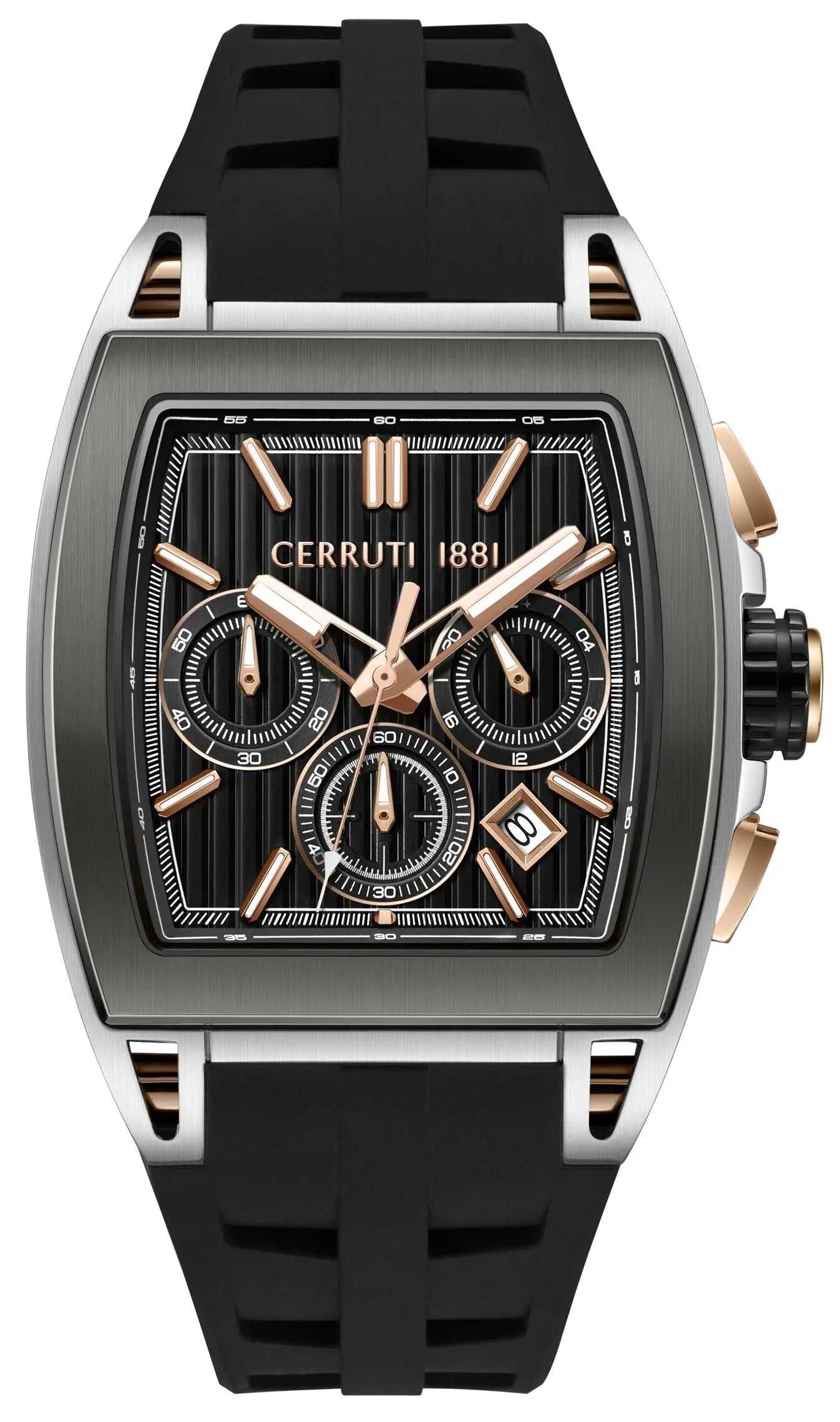 Cerruti CIWGO0096501 Belluno Chronograph Black Silicon Strap