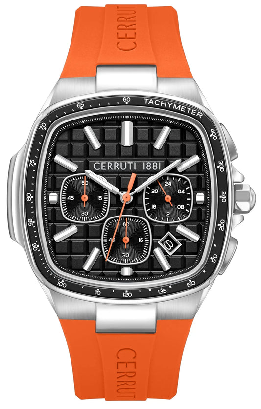 Cerruti CIWGO0102703 Casale Chronograph Orange Silicon Strap