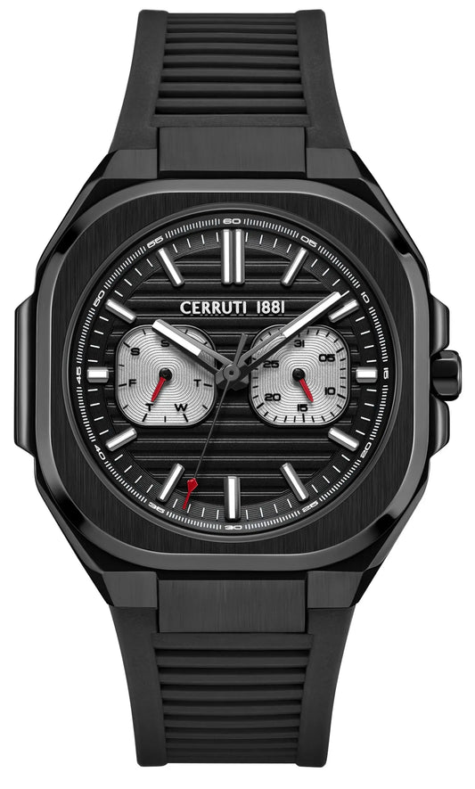 Cerruti CIWGQ0073504 Leadri Multifunction Black Silicone Strap