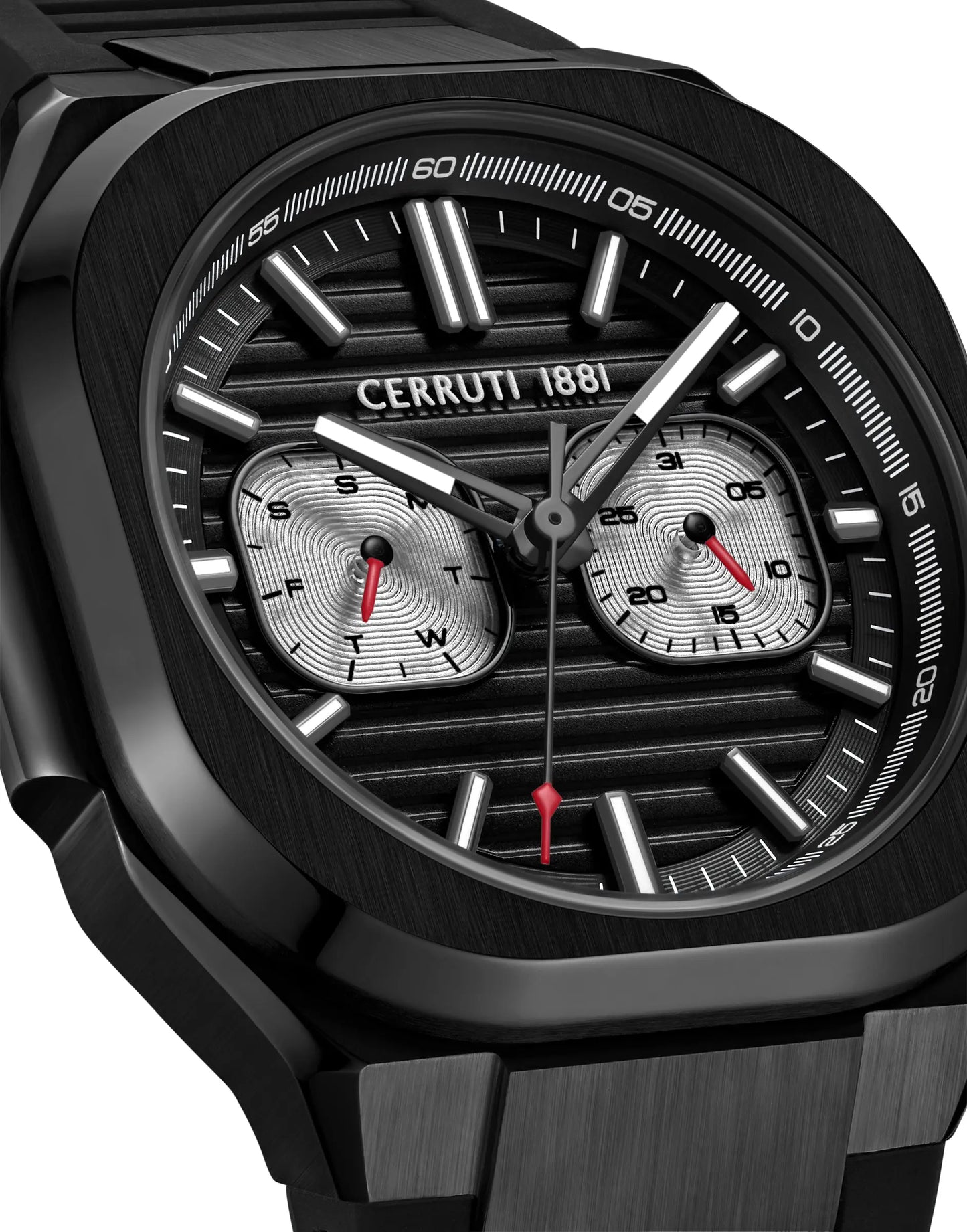 Cerruti CIWGQ0073504 Leadri Multifunction Black Silicone Strap