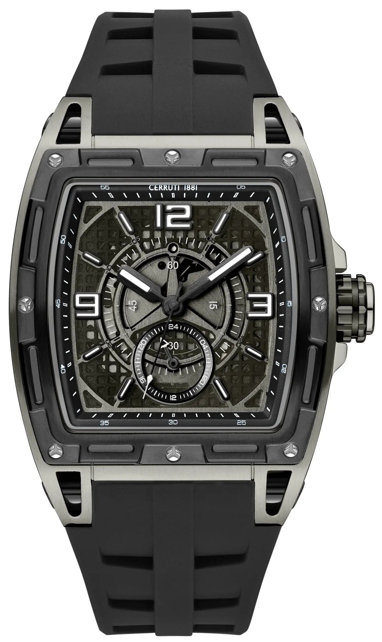 Cerruti CIWGQ0073702 Belluno Black Silicone Strap