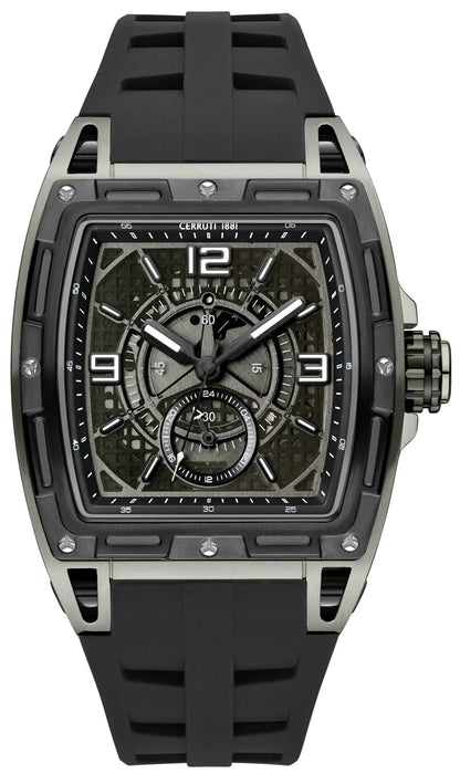 Cerruti CIWGQ0073702 Belluno Black Silicone Strap