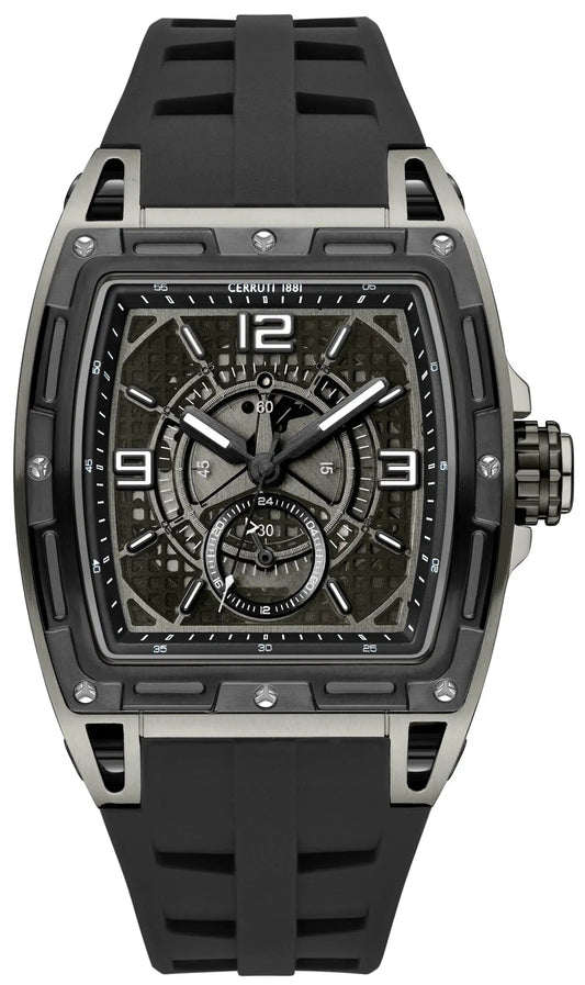 Cerruti CIWGQ0073702 Belluno Black Silicone Strap