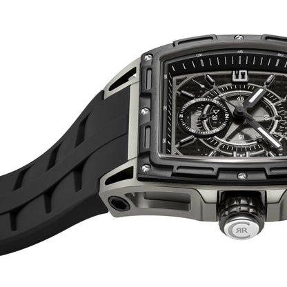 Cerruti CIWGQ0073702 Belluno Black Silicone Strap