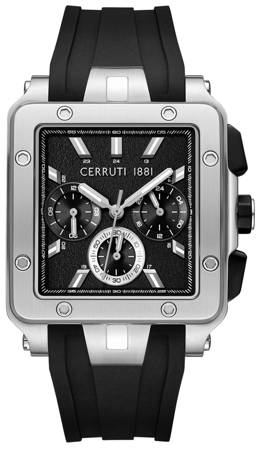 Cerruti CIWGQ0084901 Odissea Master Chronograph Black Silicone Strap