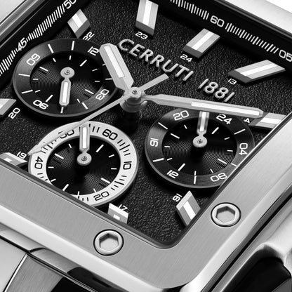 Cerruti CIWGQ0084901 Odissea Master Chronograph Black Silicone Strap