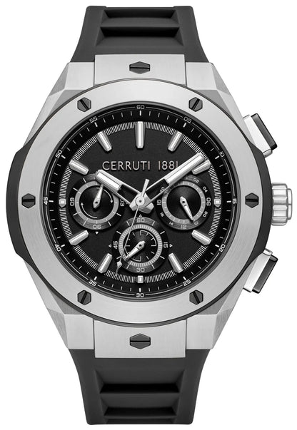 Cerruti CIWGQ0085601 Ruscello Chronograph Black Silicone Strap