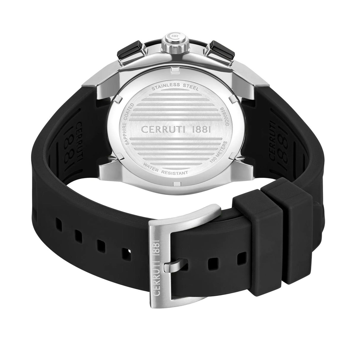 Cerruti CIWGQ0085601 Ruscello Chronograph Black Silicone Strap