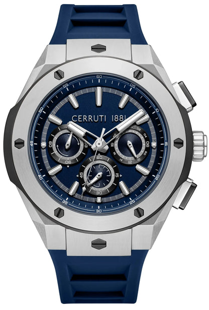 Cerruti CIWGQ0085602 Ruscello Chronograph Blue Silicone Strap