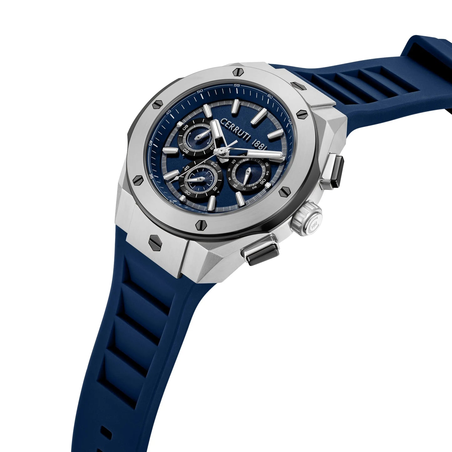 Cerruti CIWGQ0085602 Ruscello Chronograph Blue Silicone Strap