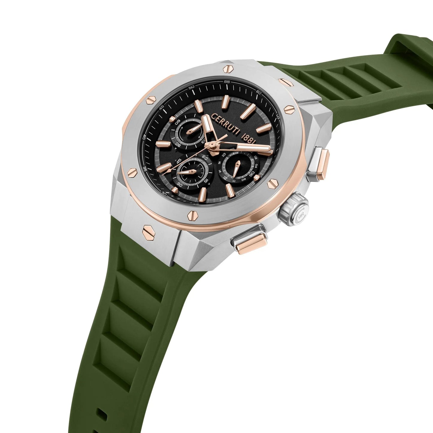 Cerruti CIWGQ0085603 Ruscello Chronograph Green Silicone Strap