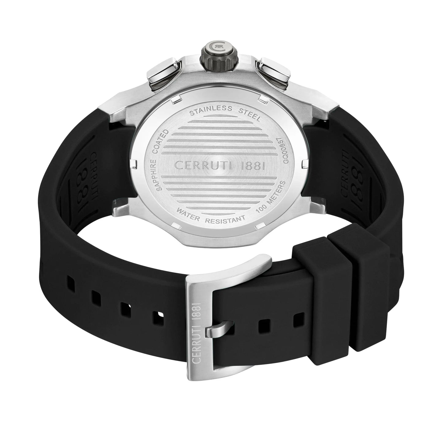 Cerruti CIWGQ0085701 Lucardo Chronograph Black Silicone Strap