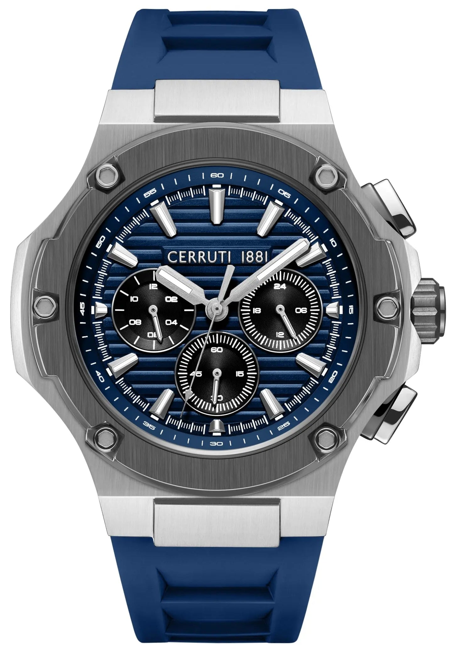 Cerruti CIWGQ0085702 Lucardo Chronograph Blue Silicone Strap
