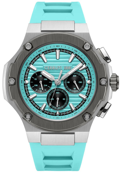 Cerruti CIWGQ0085703 Lucardo Chronograph Light Blue Silicone Strap