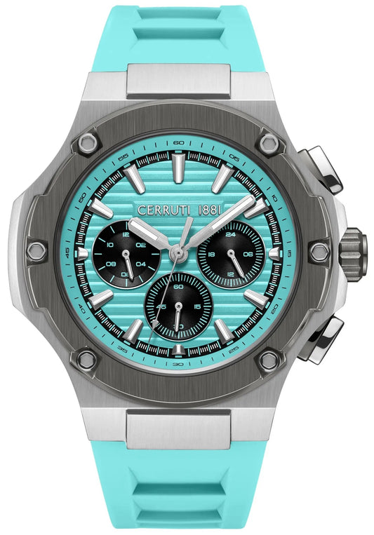 Cerruti CIWGQ0085703 Lucardo Chronograph Light Blue Silicone Strap