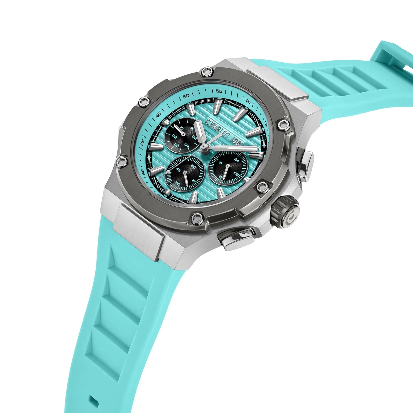 Cerruti CIWGQ0085703 Lucardo Chronograph Light Blue Silicone Strap