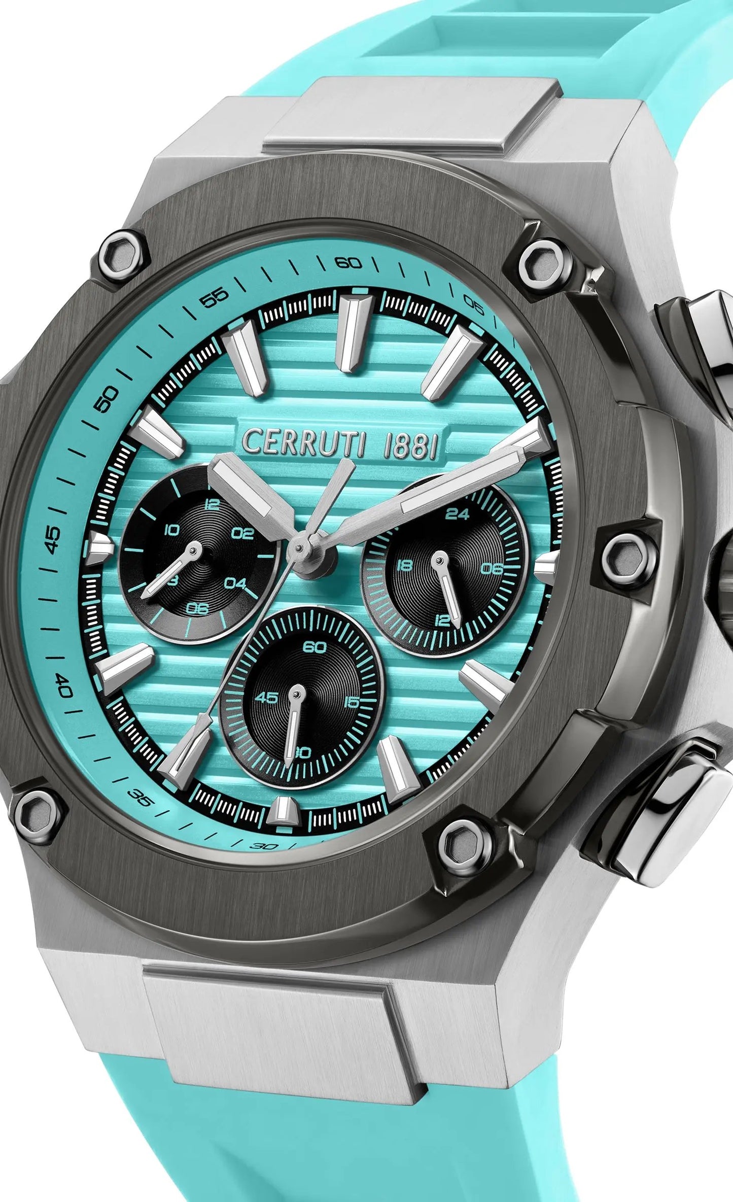 Cerruti CIWGQ0085703 Lucardo Chronograph Light Blue Silicone Strap