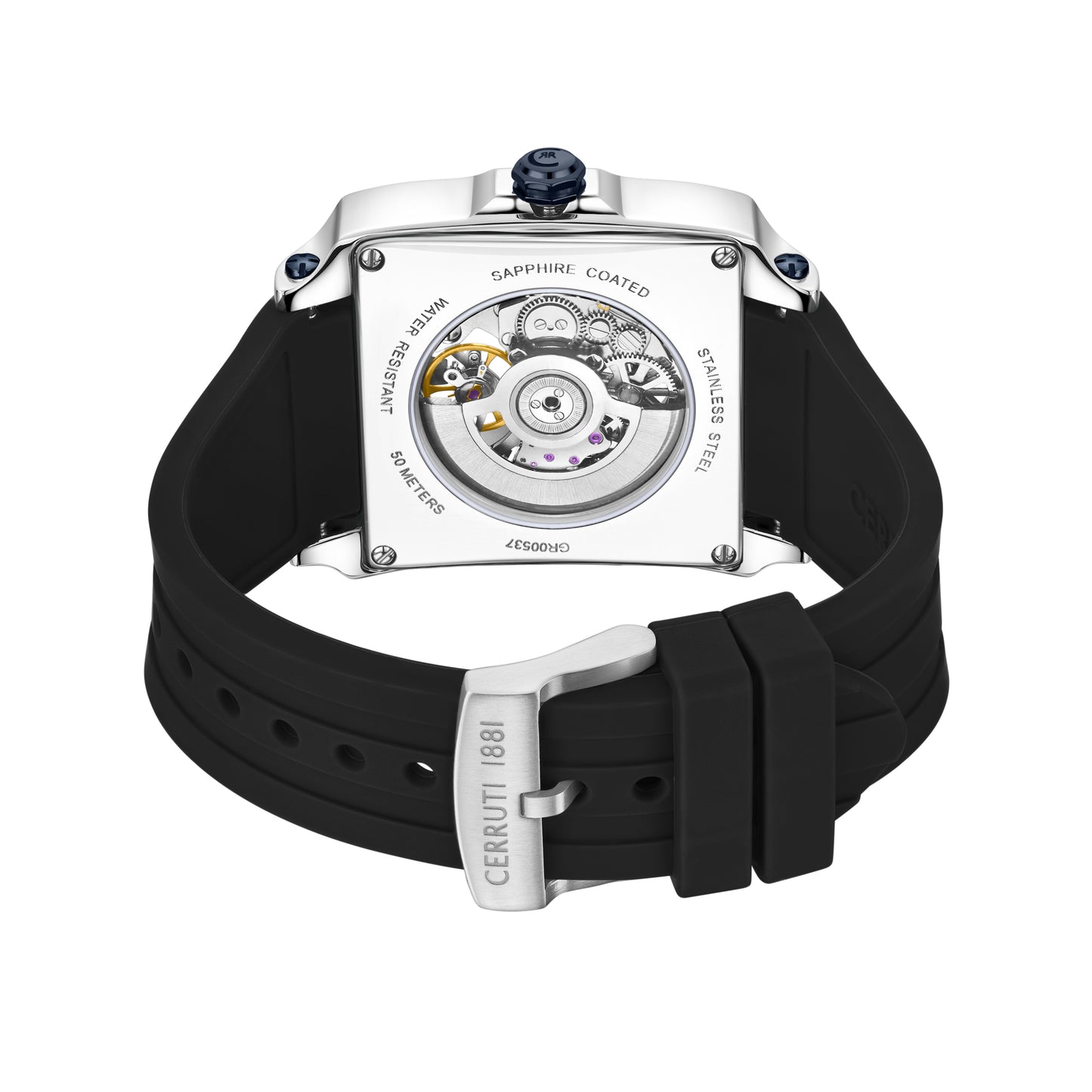 Cerruti CIWGR0053703 Odissea Automatic Black Silicon Strap