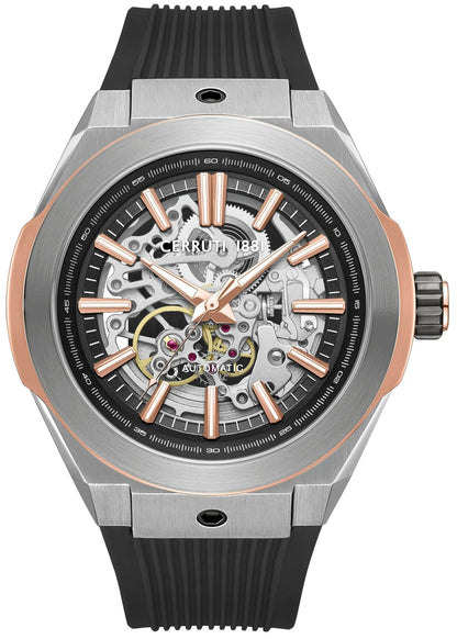Cerruti CIWGR0073602 Ruscello Automatic Black Silicon Strap