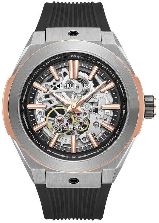 Cerruti CIWGR0073602 Ruscello Automatic Black Silicon Strap
