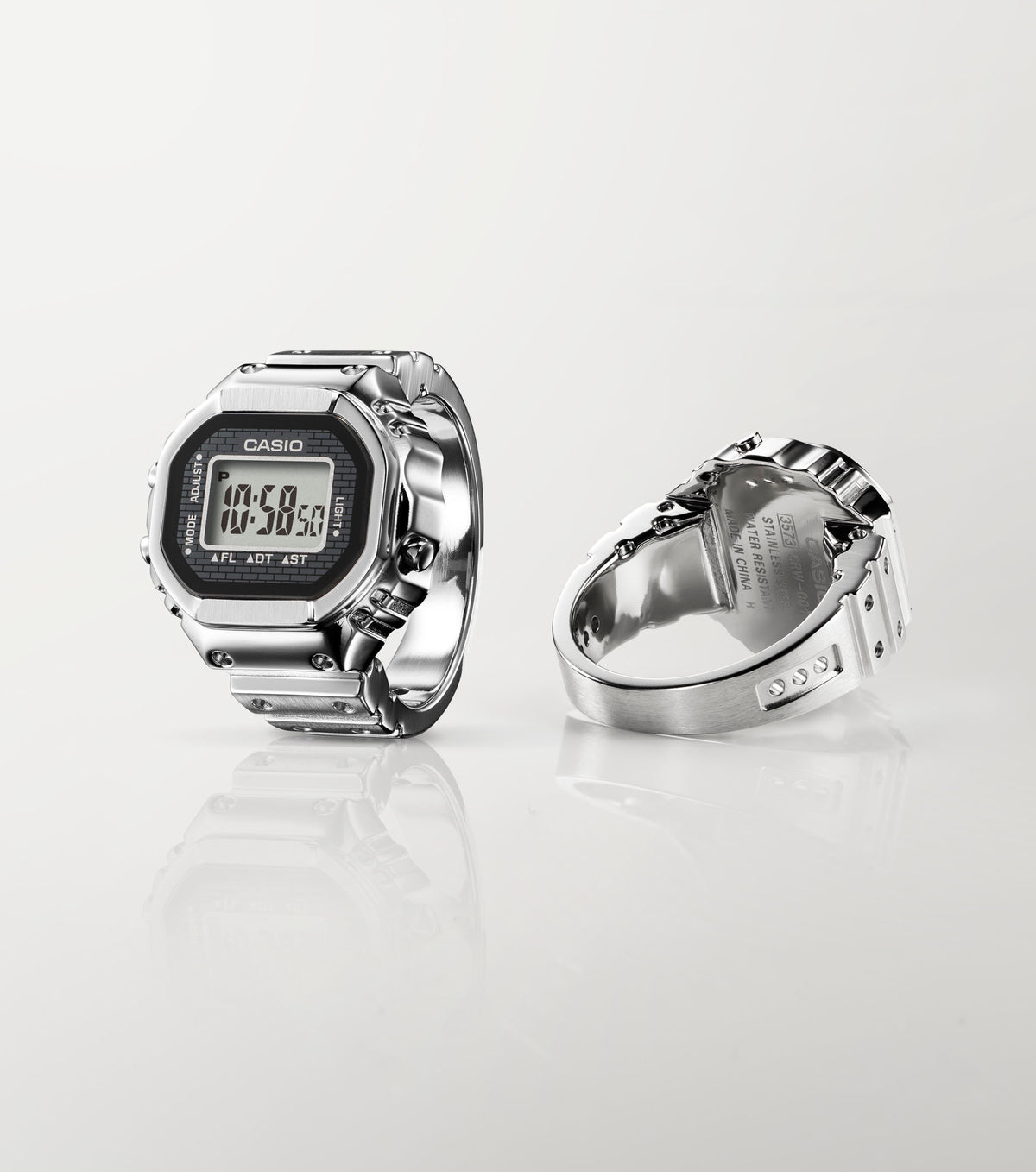 Casio CRW-001-1ER Digital Stainless Steel Ring Watch